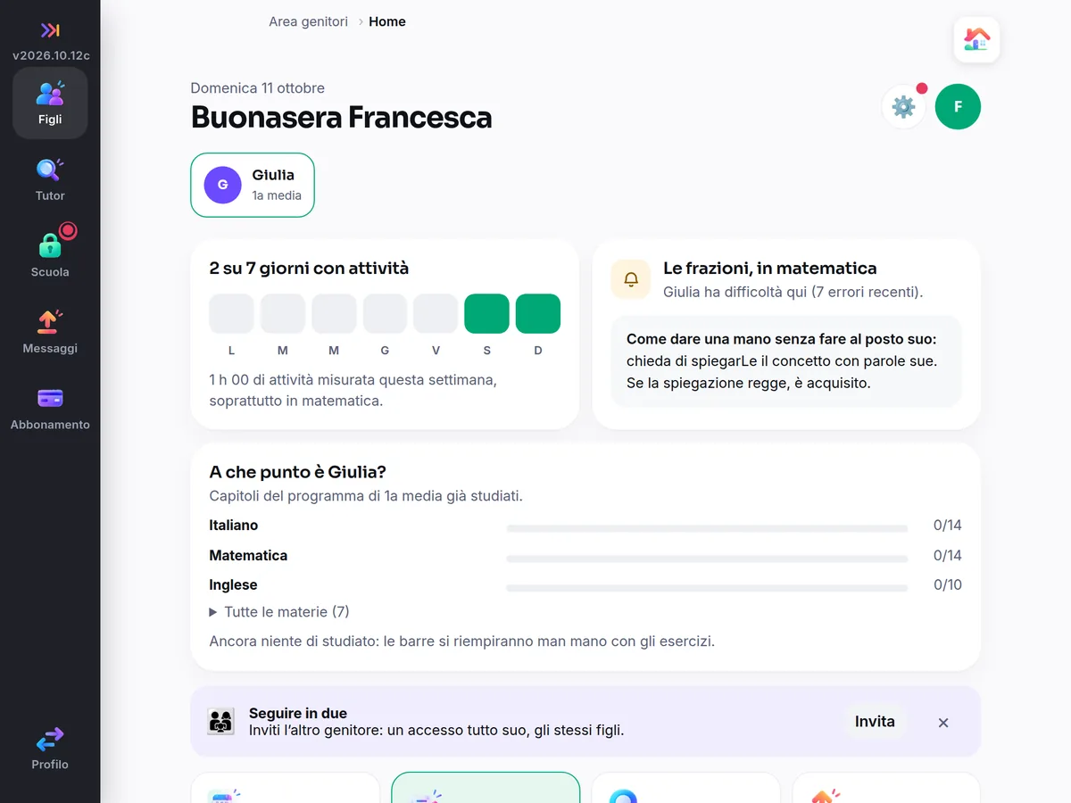 Area genitori sul tablet: il quadro della famiglia
